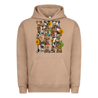 Pigment Burro Western Mama With Sunflowers Urban Hoodie - BundleAndBundleShop