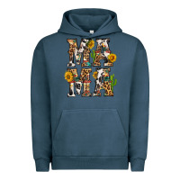 Pigment Midnight Navy Western Mama With Sunflowers Urban Hoodie - BundleAndBundleShop