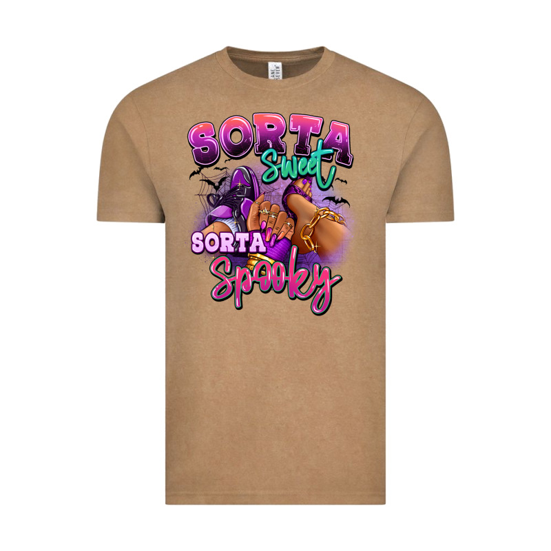Sorta Sweet Sorta Spooky Sneaker And Heel Afro Wom Vintage Tee by RanaPortraitStore | Teevron