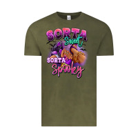 Vintage Olive Sorta sweet sorta spooky sneaker and heel afro wom Vintage Tee - RanaPortraitStore