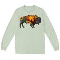 Matcha sunflower bison Long Sleeve Tee - RanaPortraitStore
