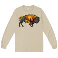 Mushroom sunflower bison Long Sleeve Tee - RanaPortraitStore