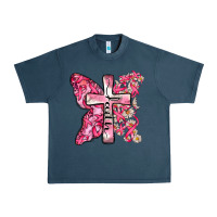 Midnight Navy faith cancer cross Urban Heavy Tee - Zillion Design Studio