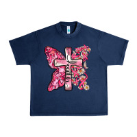 Navy faith cancer cross Urban Heavy Tee - Zillion Design Studio