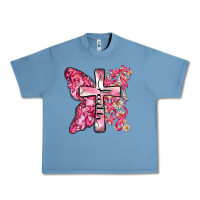 Pebble Blue faith cancer cross Urban Heavy Tee - Zillion Design Studio