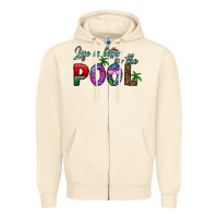 Sandshell life is better İn the pool Zipper Hoodie - CowhideDigitalArt