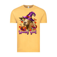 Vintage Mustard Spooky Goat Vintage Tee - RanaPortraitStore