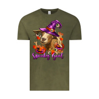Vintage Olive Spooky Goat Vintage Tee - RanaPortraitStore