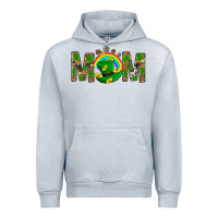 Heather Grey Western Mom With Shamrock Urban Hoodie - BundleAndBundleShop