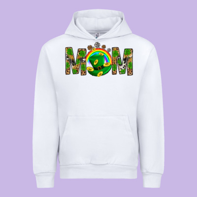 Western Mom With Shamrock Urban Hoodie Designed By Bundleandbundleshop