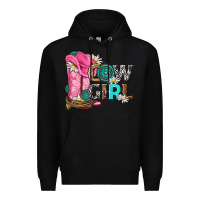 Black western cowgirl Premium Hoodie - NancyCooperArtShop