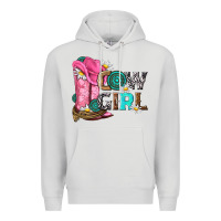 Dove Grey western cowgirl Premium Hoodie - NancyCooperArtShop