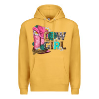 Mustard western cowgirl Premium Hoodie - NancyCooperArtShop