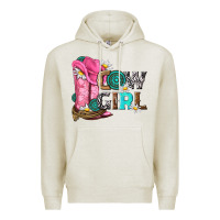Oatmeal Heather western cowgirl Premium Hoodie - NancyCooperArtShop