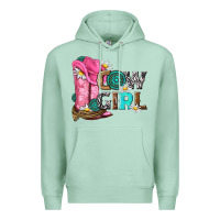 Seafoam western cowgirl Premium Hoodie - NancyCooperArtShop