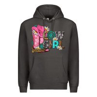 Smoke western cowgirl Premium Hoodie - NancyCooperArtShop