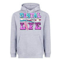 Heather Grey dental life with teeth Heavyweight Hoodie - AdoDesignShop