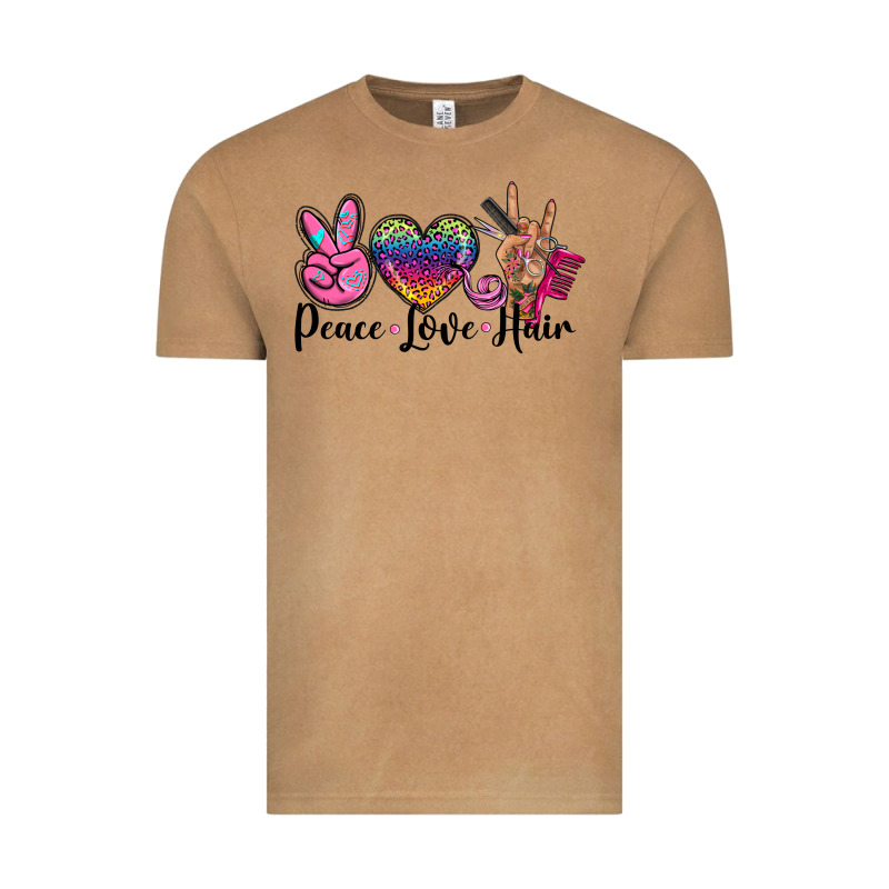 Peace Love Hair Vintage Tee by BarkalooDesign | Teevron