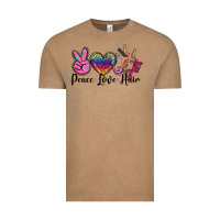 Vintage Coffee peace love hair Vintage Tee - BarkalooDesign