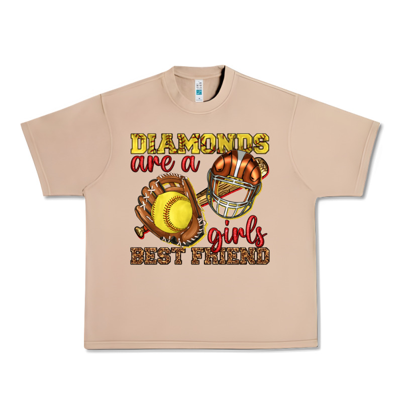Diamonds Are A Girls Best Friend Softball Urban Heavy Tee by texasbilliewilder | Teevron