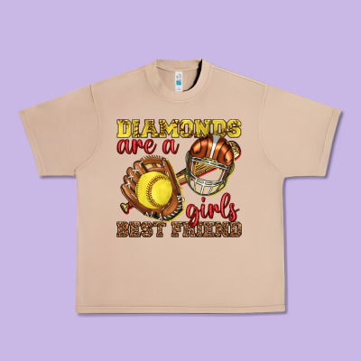 Urban Heavy Tee diamonds are a girls best friend softball