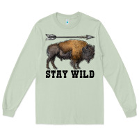 Matcha stay wild bison Long Sleeve Tee - RanaPortraitStore