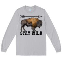 Moon Dust stay wild bison Long Sleeve Tee - RanaPortraitStore