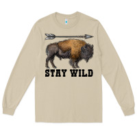 Mushroom stay wild bison Long Sleeve Tee - RanaPortraitStore