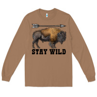 Toasted Coconut stay wild bison Long Sleeve Tee - RanaPortraitStore