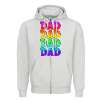 Dove Grey lgbtq dad Zipper Hoodie - HRA Design Shop