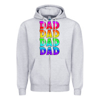 Heather Grey lgbtq dad Zipper Hoodie - HRA Design Shop