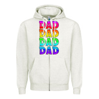 Oatmeal Heather lgbtq dad Zipper Hoodie - HRA Design Shop