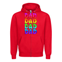 Red lgbtq dad Zipper Hoodie - HRA Design Shop