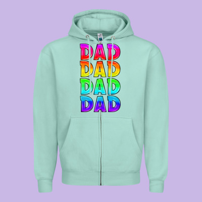 Lgbtq Dad Zipper Hoodie Designed By Hra Design Shop