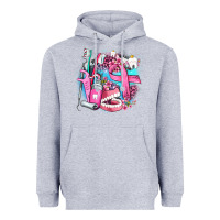 Heather Grey dental elements and cancer with cowhide and leopard Heavyweight Hoodie - AdoDesignShop