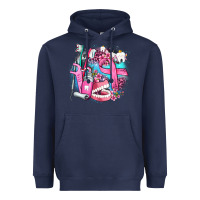 Navy dental elements and cancer with cowhide and leopard Heavyweight Hoodie - AdoDesignShop