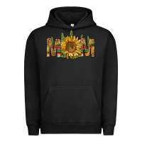 Pigment Black Western Mom With Sunflower Urban Hoodie - BundleAndBundleShop