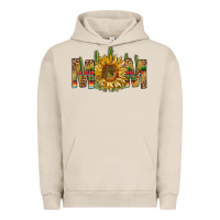 Pigment French Oak Western Mom With Sunflower Urban Hoodie - BundleAndBundleShop