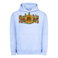 Pigment Grape Ice Western Mom With Sunflower Urban Hoodie - BundleAndBundleShop