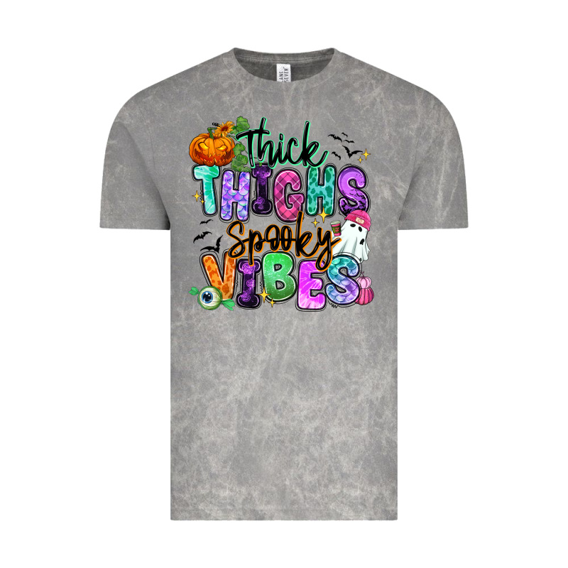 Thick Thighs Spooky Vibes Vintage Tee by RanaPortraitStore | Teevron