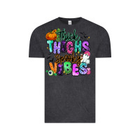 Vintage Black Thick thighs spooky vibes Vintage Tee - RanaPortraitStore