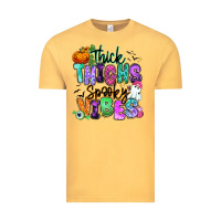 Vintage Mustard Thick thighs spooky vibes Vintage Tee - RanaPortraitStore
