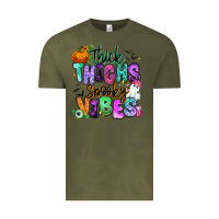 Vintage Olive Thick thighs spooky vibes Vintage Tee - RanaPortraitStore