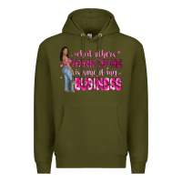 Army Green what other think of me is none of my business Premium Hoodie - NancyCooperArtShop