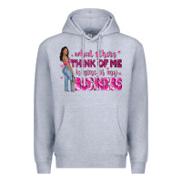 Heather Grey what other think of me is none of my business Premium Hoodie - NancyCooperArtShop