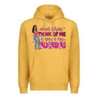 Mustard what other think of me is none of my business Premium Hoodie - NancyCooperArtShop