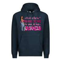 Navy what other think of me is none of my business Premium Hoodie - NancyCooperArtShop