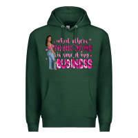 Sports Green what other think of me is none of my business Premium Hoodie - NancyCooperArtShop