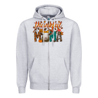 Heather Grey thankful mama sheep Zipper Hoodie - RacoonDesign
