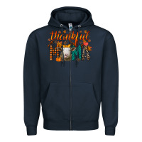 Navy thankful mama sheep Zipper Hoodie - RacoonDesign